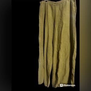 Russ Berens olive green linen pants